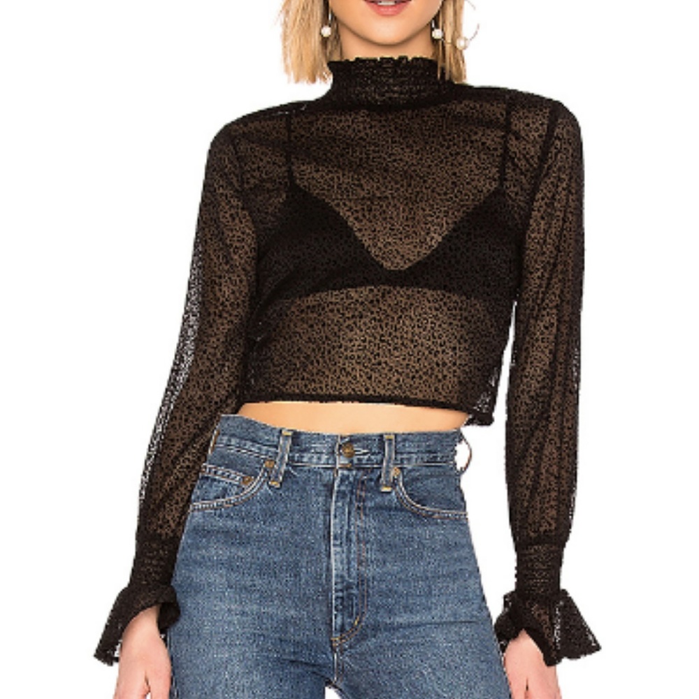 Back Tie Top Black Leopard from Revolve